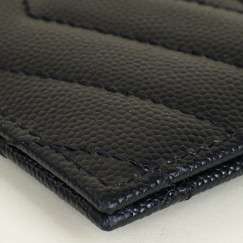 YSL Black Cassandre Matelasse Card Holder