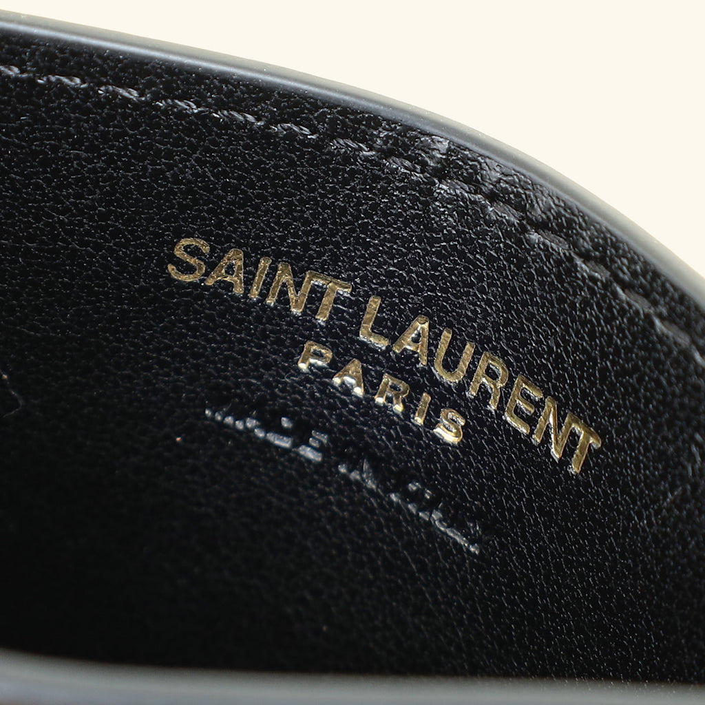 YSL Black Cassandre Matelasse Card Holder