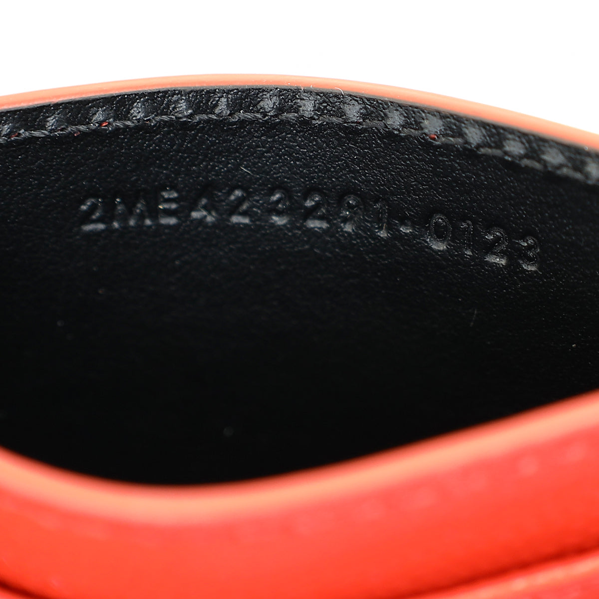 YSL Coral Red Cassandre Matelasse Card Case