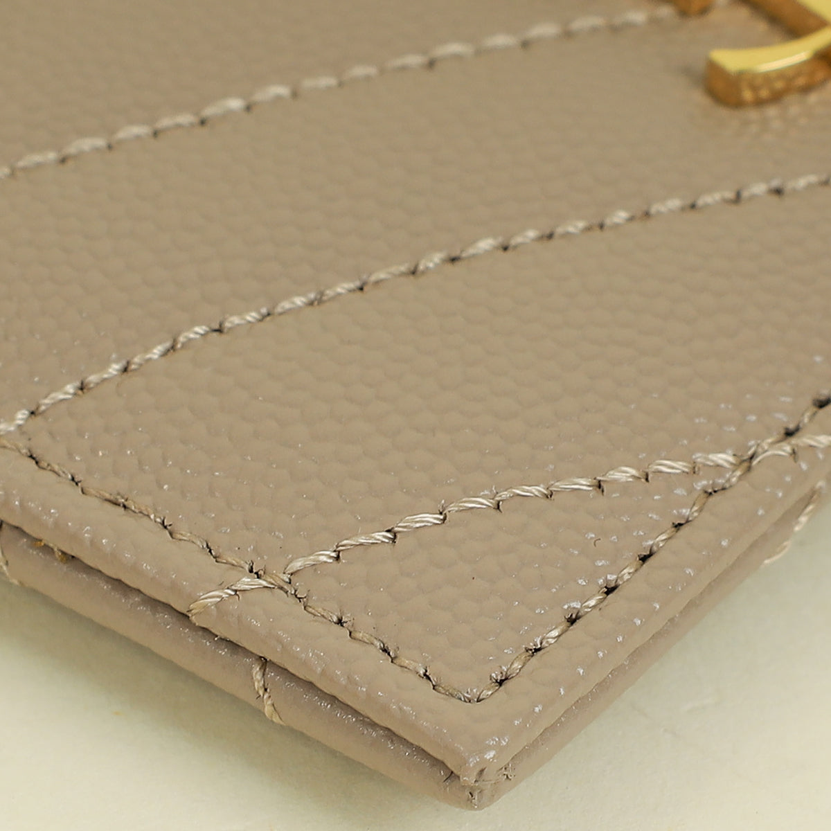 YSL Beige Cassandre Matelasse Card Case