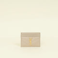 YSL Beige Cassandre Matelasse Card Case