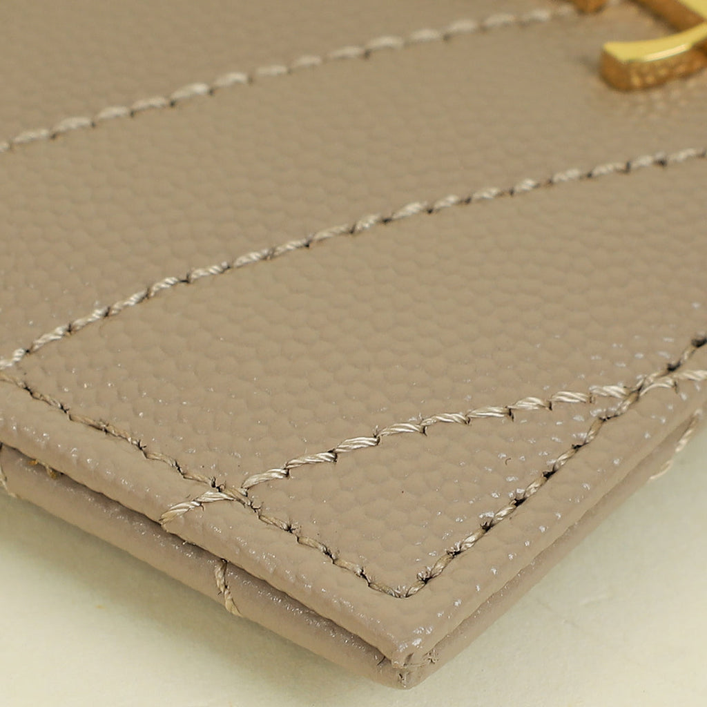 YSL Beige Cassandre Matelasse Card Case