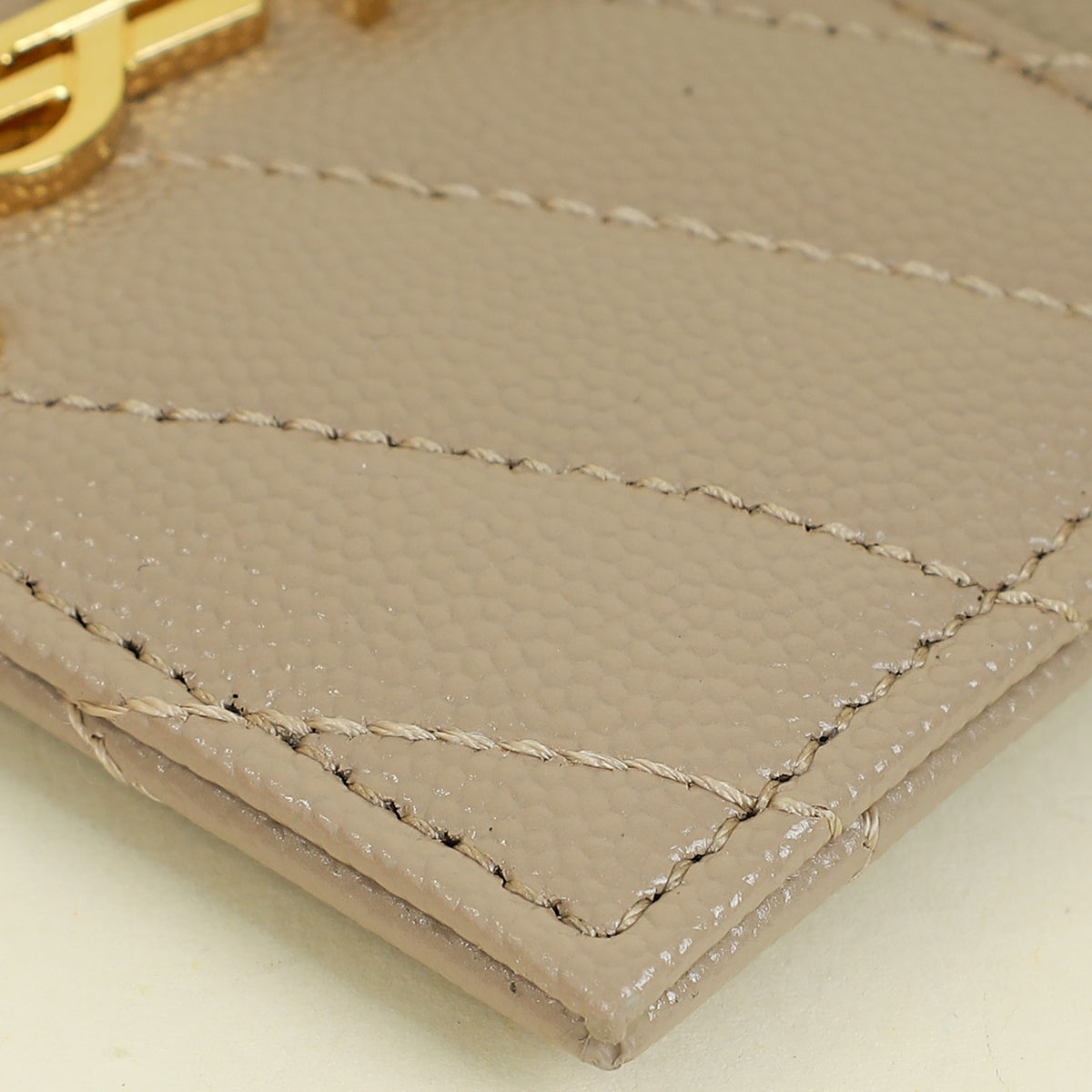 YSL Beige Cassandre Matelasse Card Case
