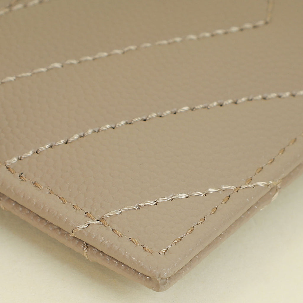 YSL Beige Cassandre Matelasse Card Case
