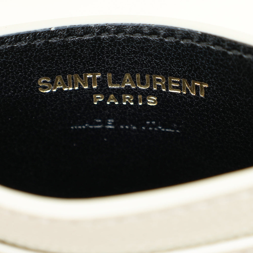 YSL Blanc Vintage Cassandre Matelasse Card Case
