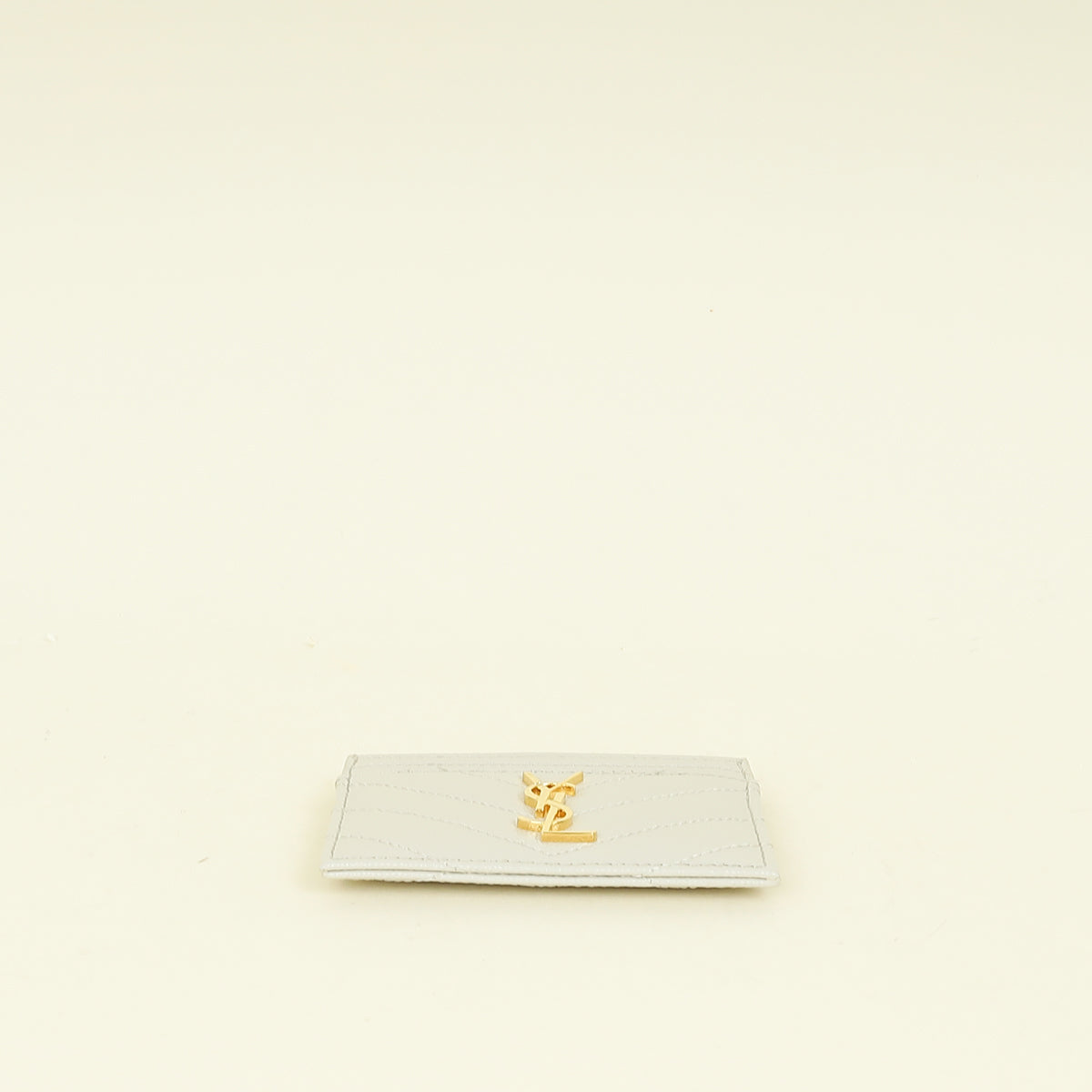 YSL Blanc Vintage Cassandre Matelasse Card Case