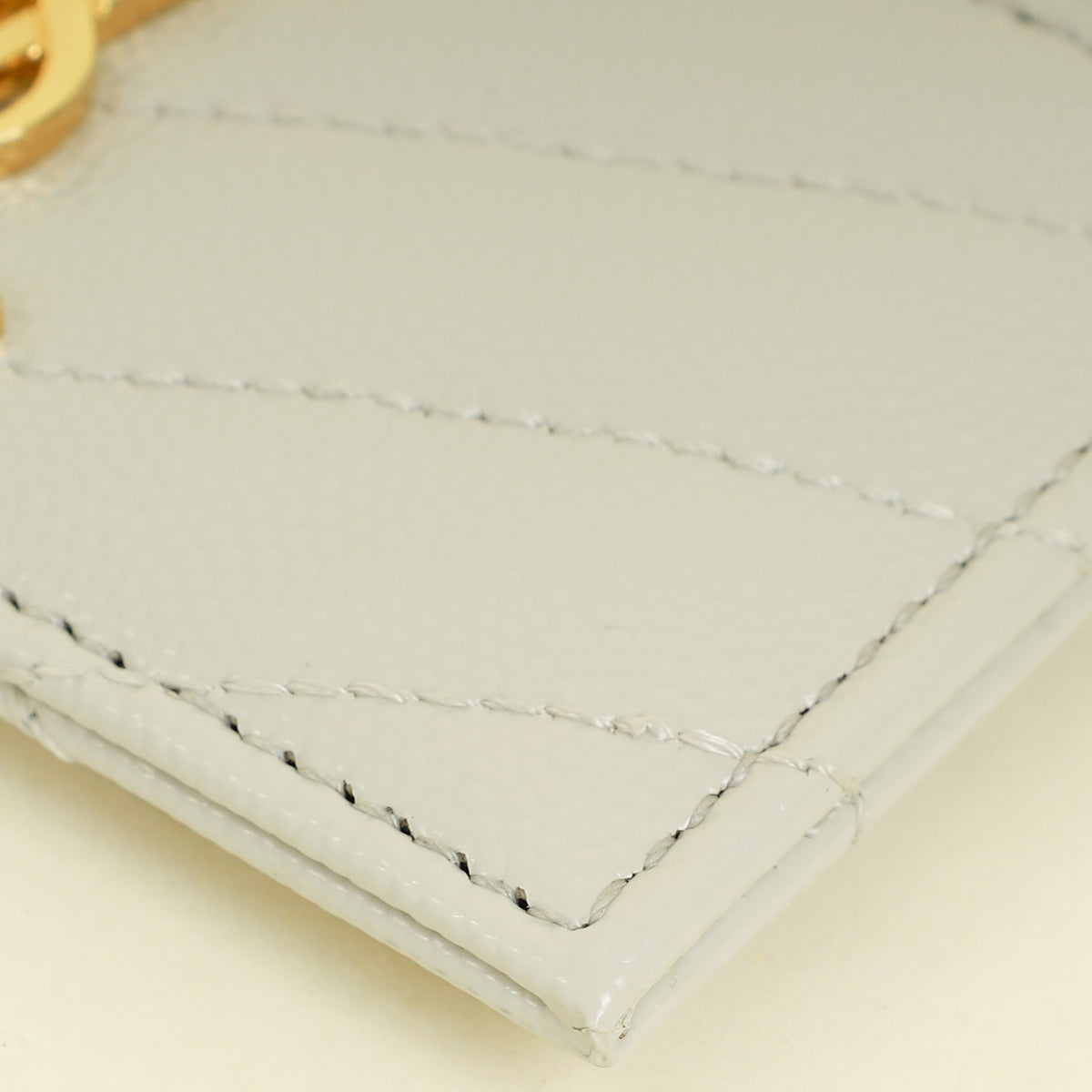 YSL Blanc Vintage Cassandre Matelasse Card Case