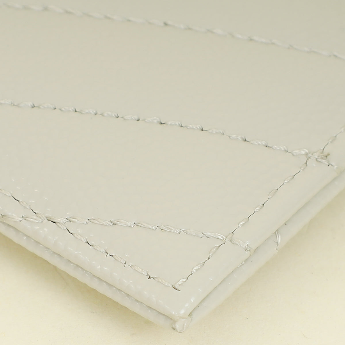 YSL Blanc Vintage Cassandre Matelasse Card Case