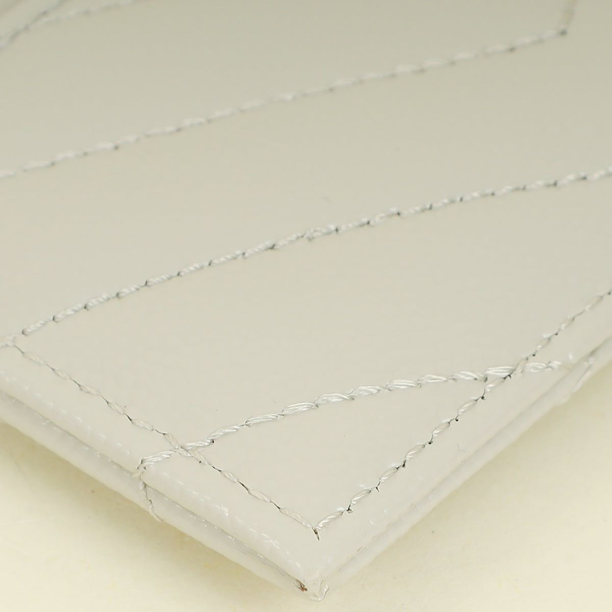 YSL Blanc Vintage Cassandre Matelasse Card Case