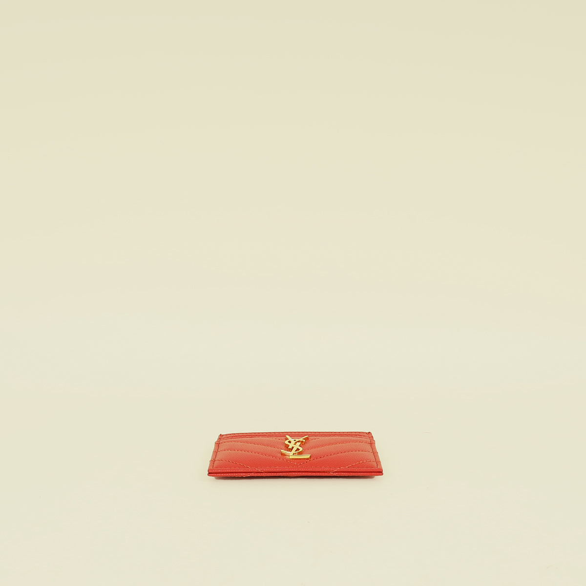YSL Red Cassandre Matelasse Card Holder