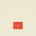 YSL Red Cassandre Matelasse Card Holder
