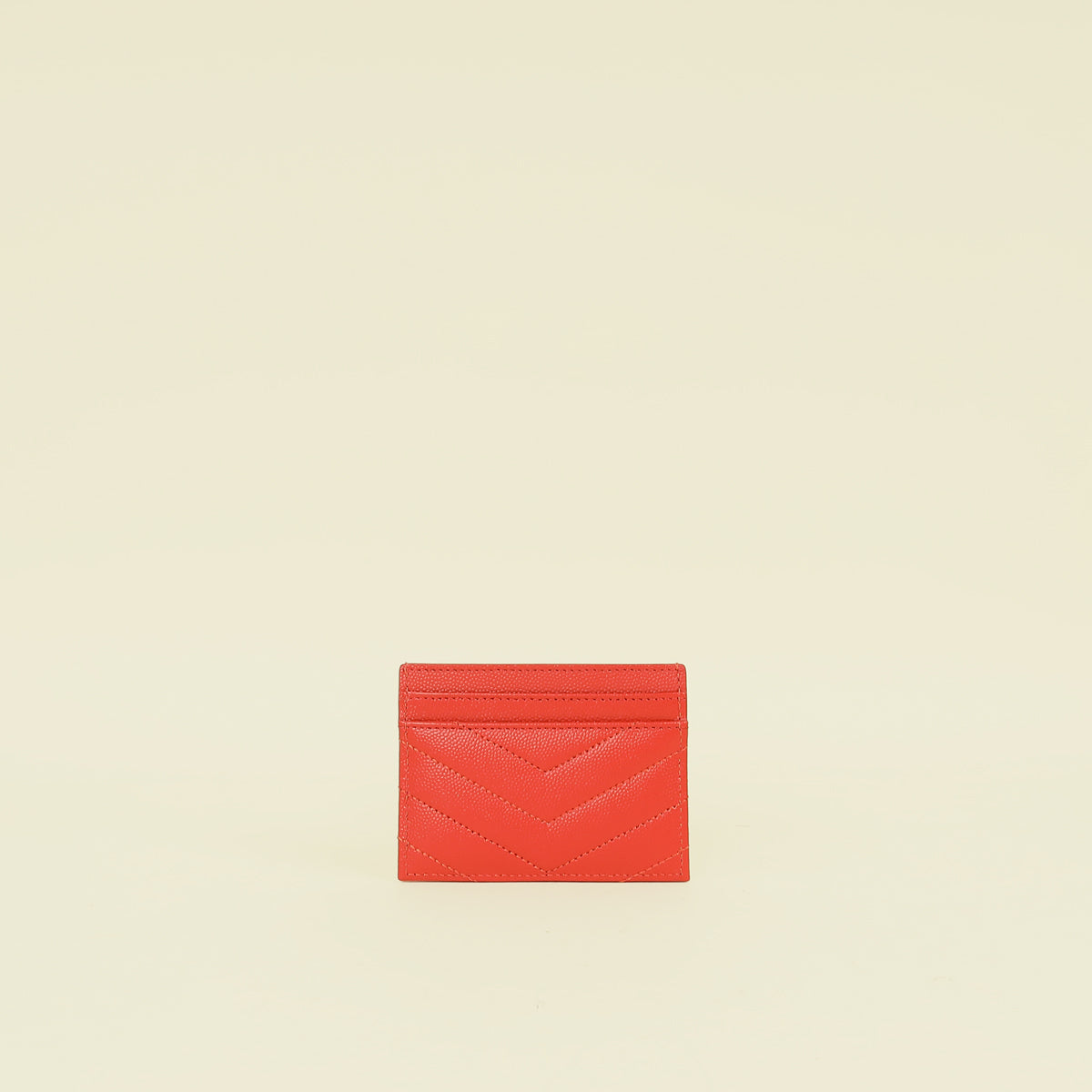 YSL Red Cassandre Matelasse Card Holder