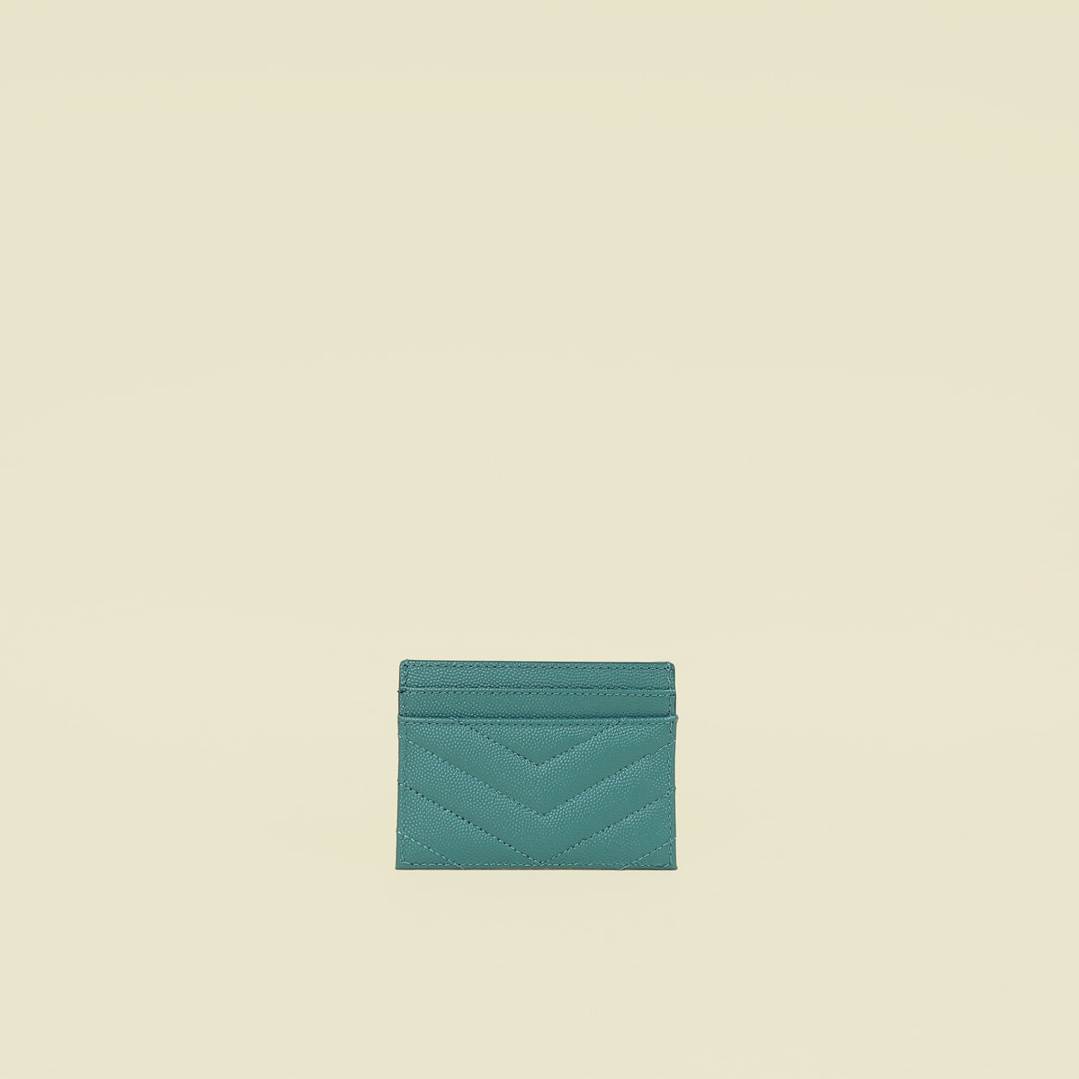 YSL Teal Cassandre Matelasse Card Holder