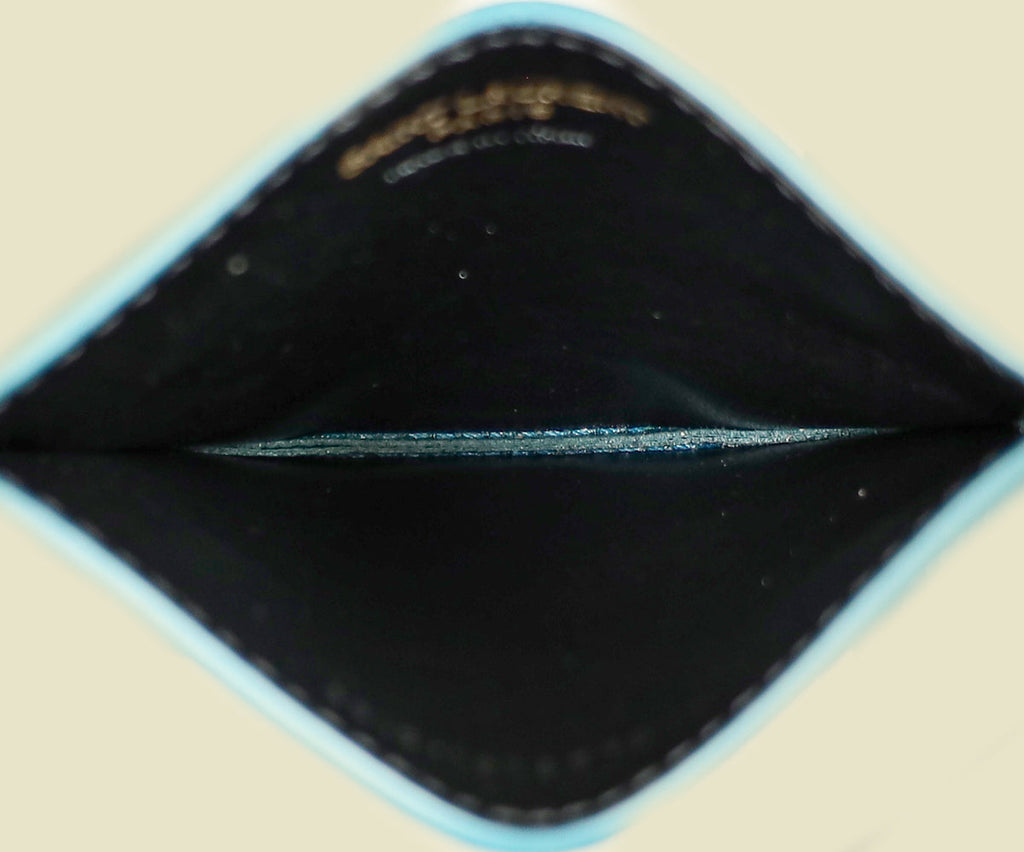 YSL Teal Cassandre Matelasse Card Holder