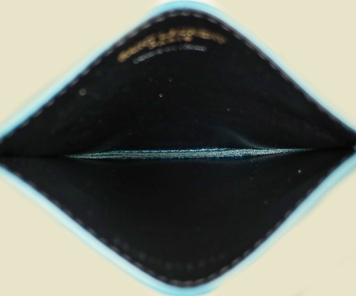 YSL Teal Cassandre Matelasse Card Holder