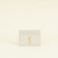 YSL Blanc Vintage Cassandre Matelasse Card Holder