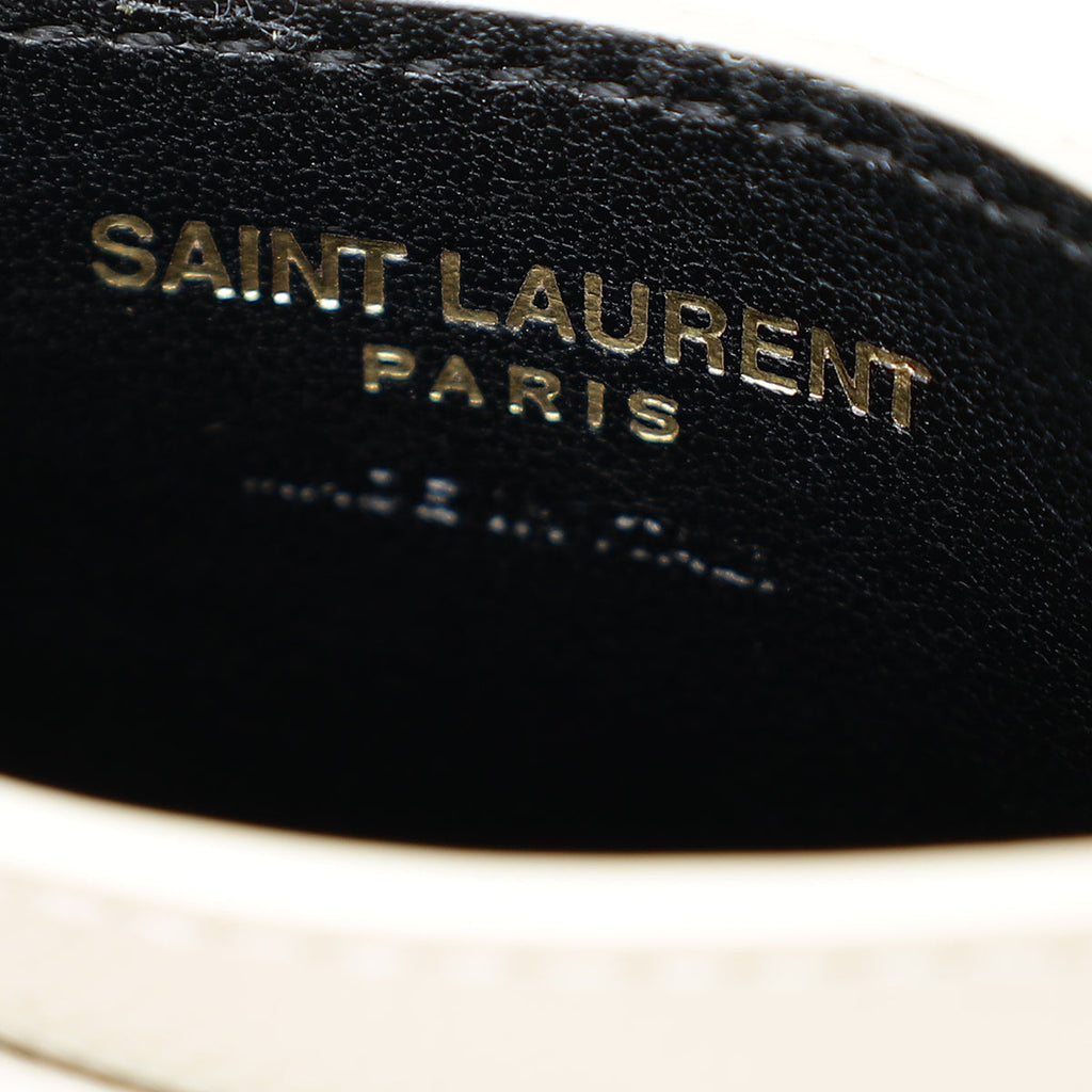 YSL Blanc Vintage Cassandre Matelasse Card Holder