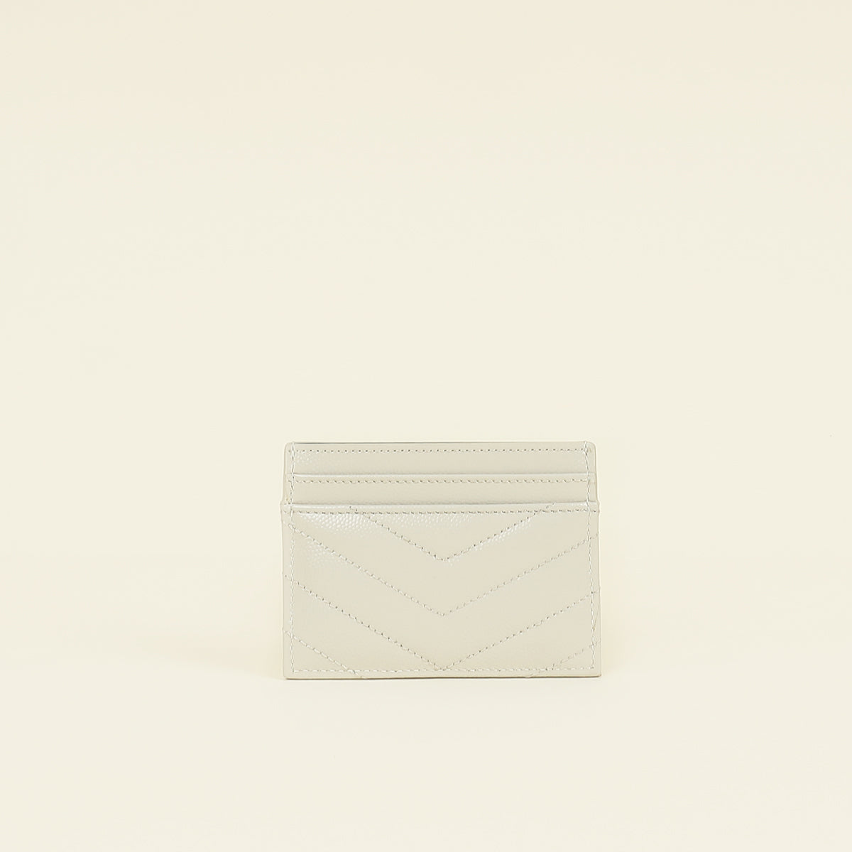 YSL Blanc Vintage Cassandre Matelasse Card Holder
