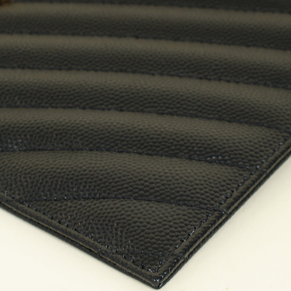 YSL Black Cassandre Matelasse Large Pouch