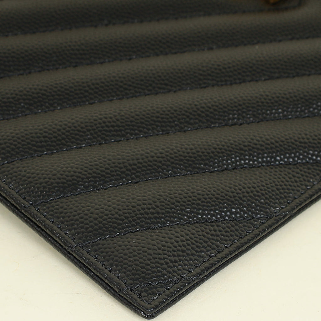 YSL Black Cassandre Matelasse Large Pouch