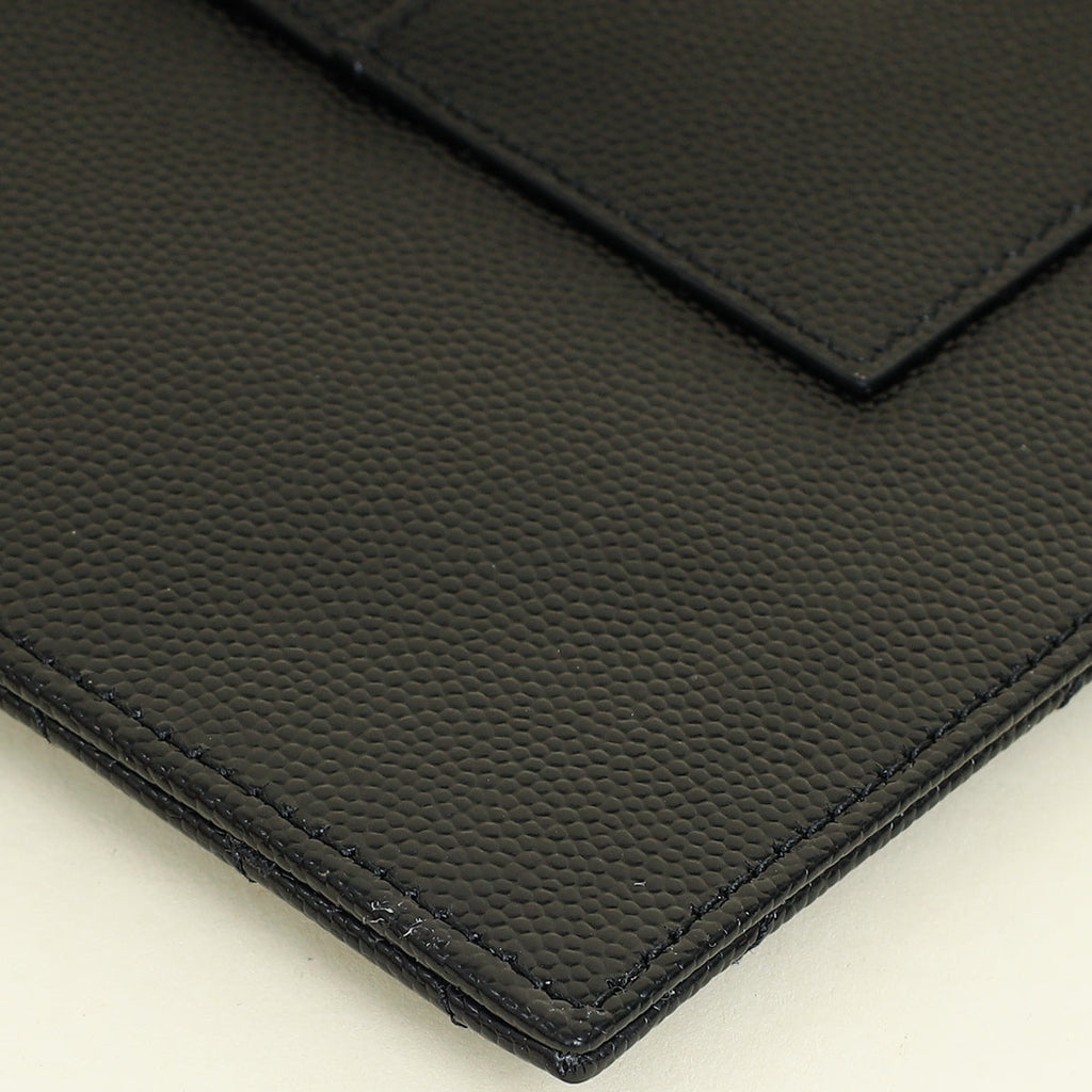 YSL Black Cassandre Matelasse Large Pouch