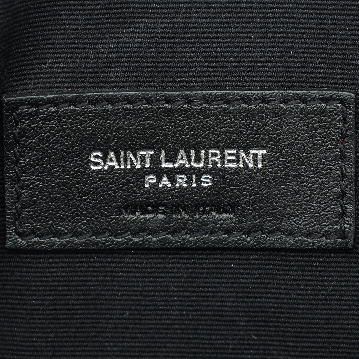 YSL Black Croco Embossed Uptown Pouch