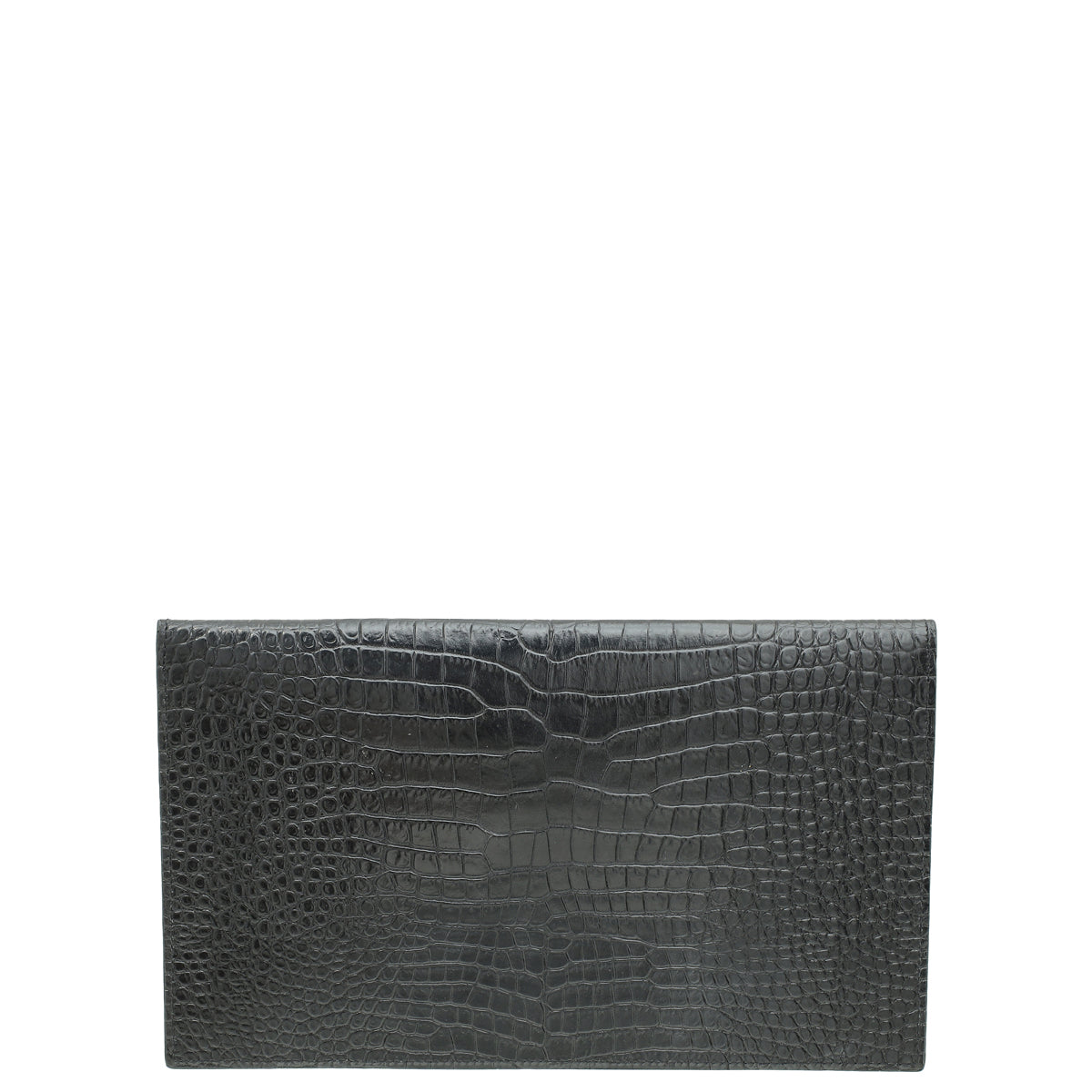 YSL Black Croco Embossed Uptown Pouch