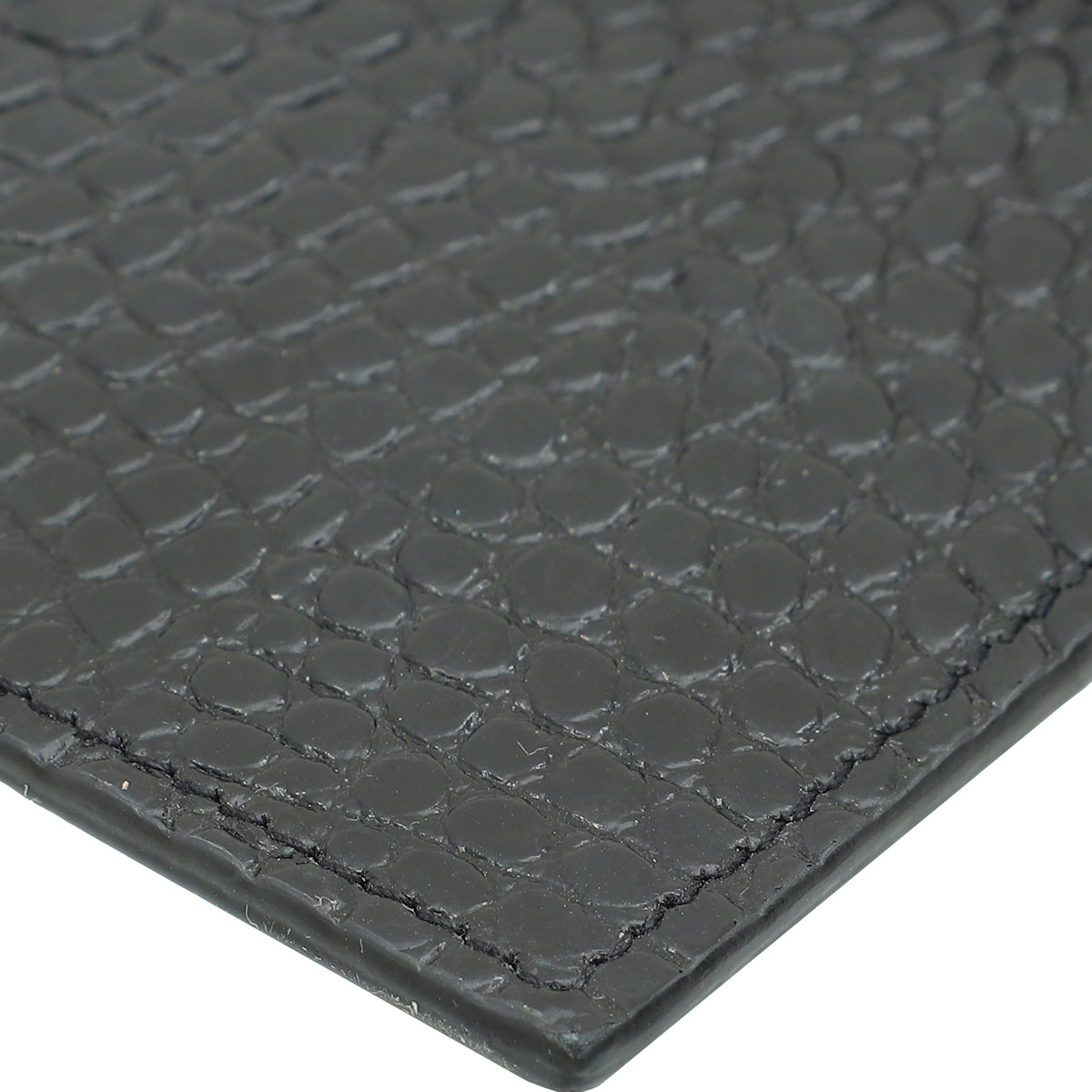 YSL Black Croco Embossed Uptown Pouch