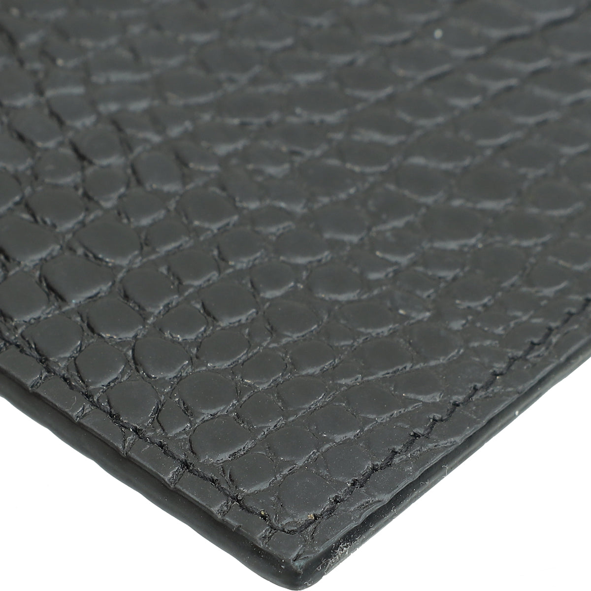 YSL Black Croco Embossed Uptown Pouch