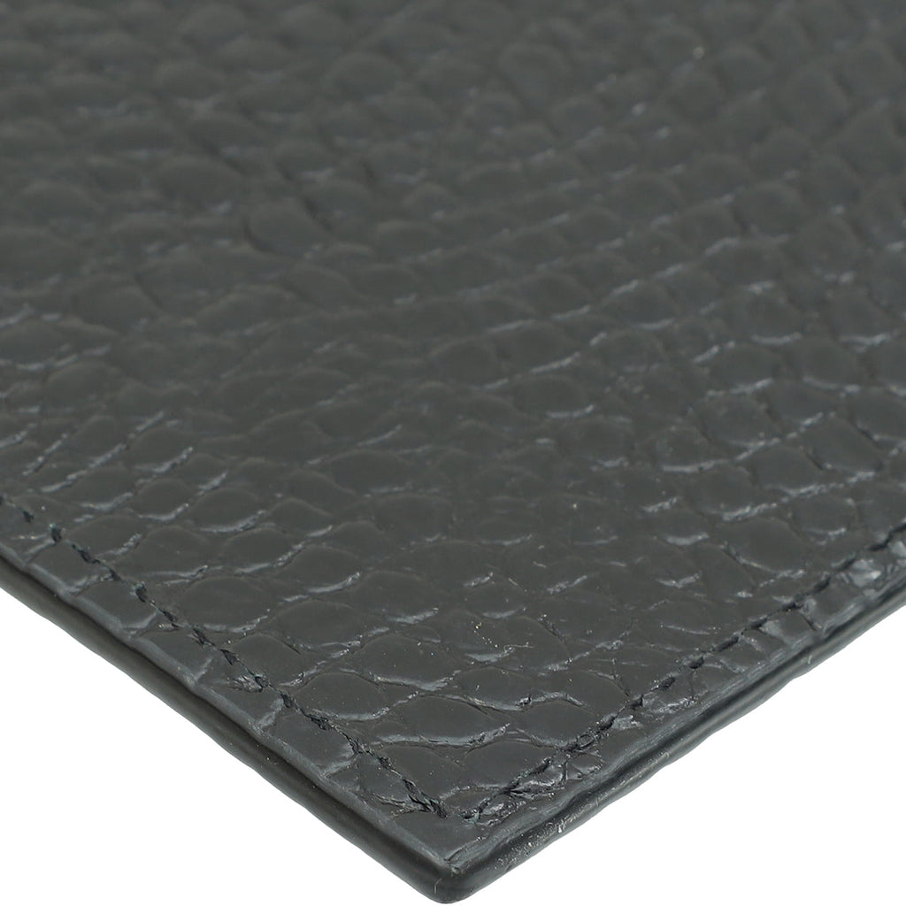 YSL Black Croco Embossed Uptown Pouch