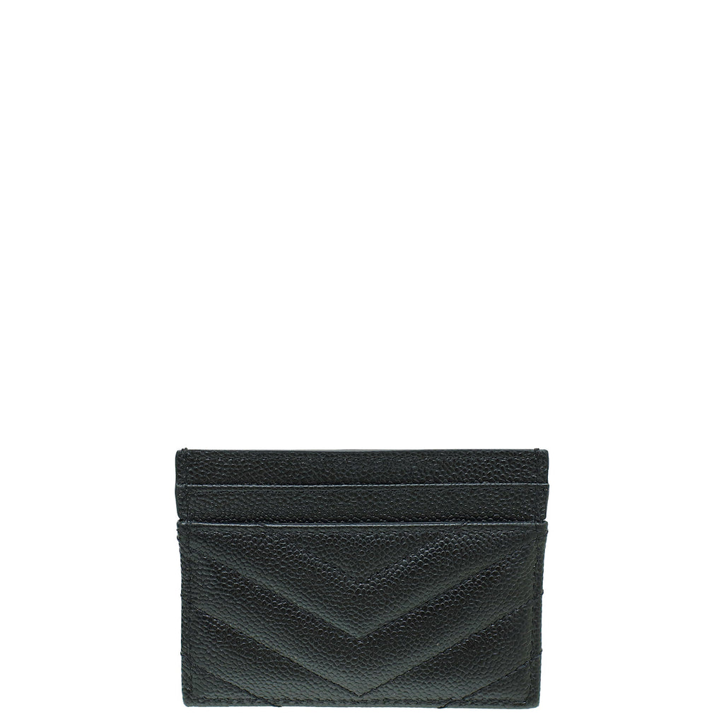 YSL Black Cassandra Monogram Card Holder