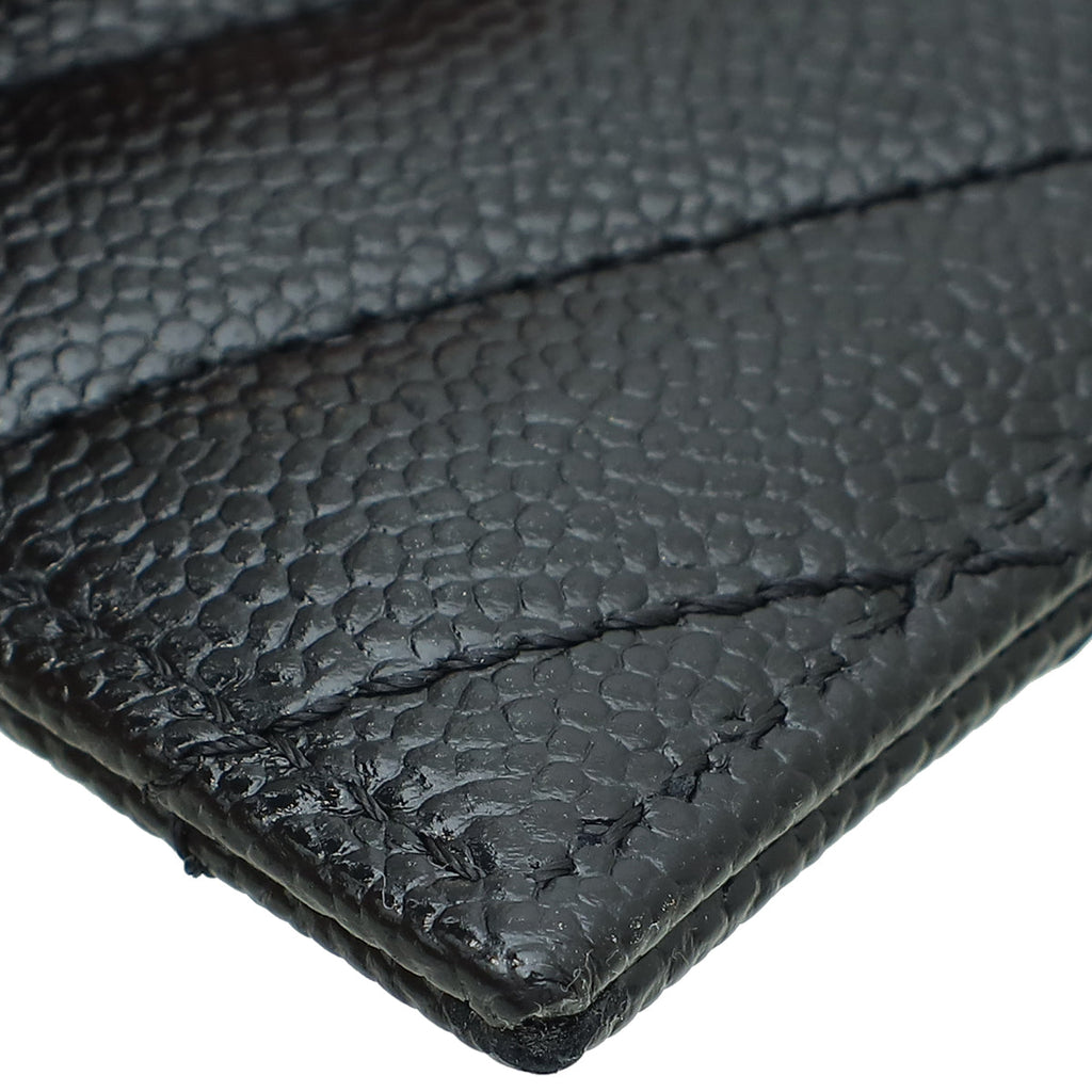 YSL Black Cassandra Monogram Card Holder
