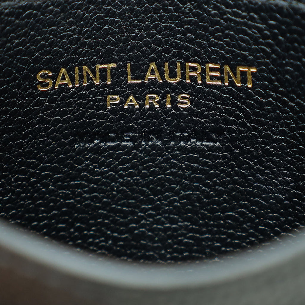 YSL Black Chevron Monogram Cassandre Card Case