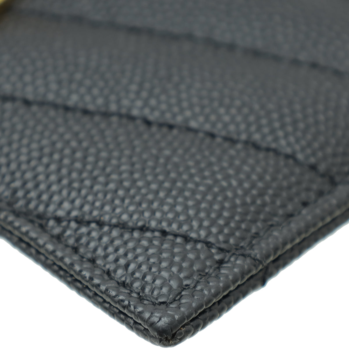 YSL Black Chevron Monogram Cassandre Card Case