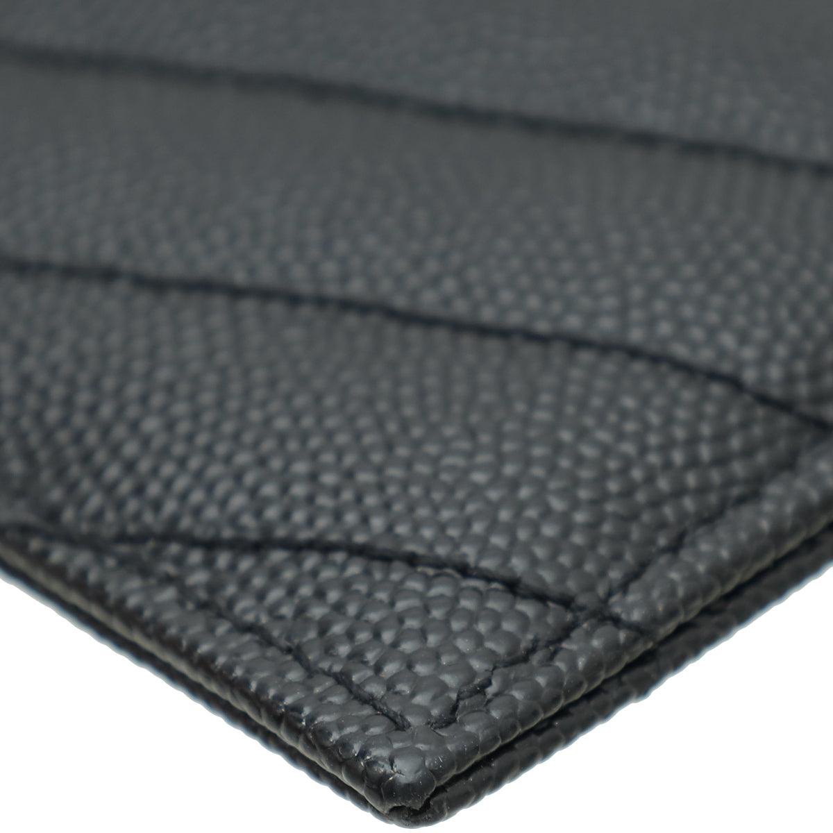 YSL Black Chevron Monogram Cassandre Card Case