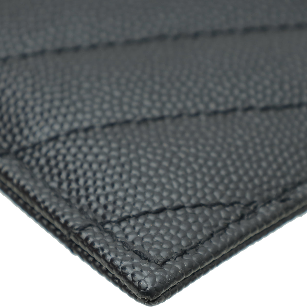 YSL Black Chevron Monogram Cassandre Card Case