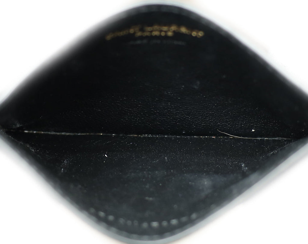 YSL Black Chevron Monogram Cassandre Card Case