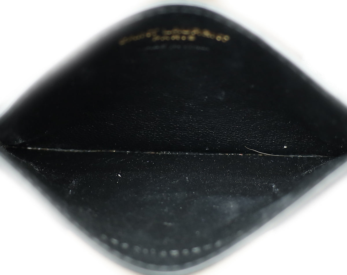 YSL Black Chevron Monogram Cassandre Card Case