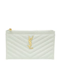 YSL Vintage Blanc Monogram Bill Pouch