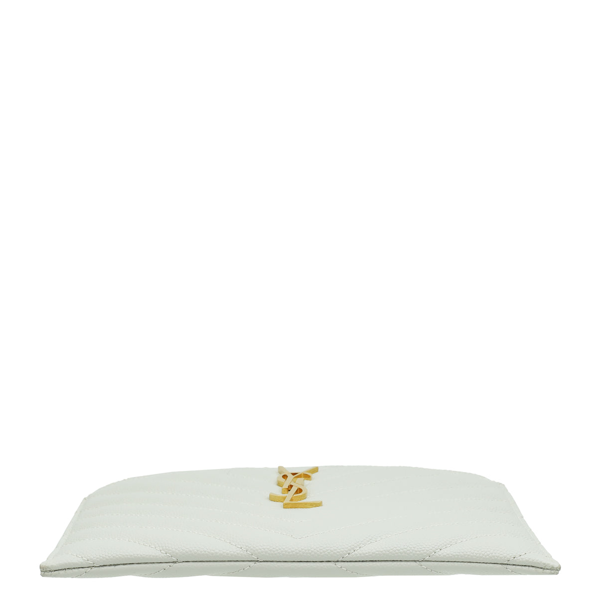 YSL Vintage Blanc Monogram Bill Pouch
