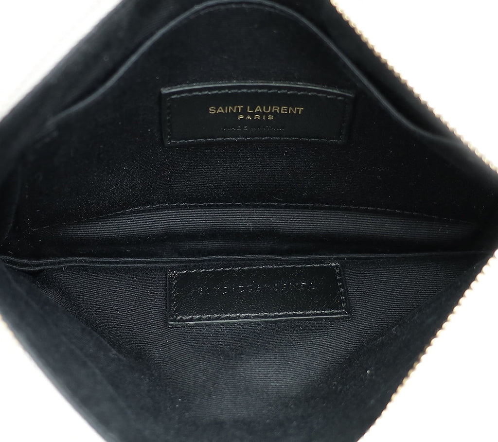 YSL Vintage Blanc Monogram Bill Pouch