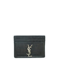 YSL Black Croco Embossed Cassandre Card Case