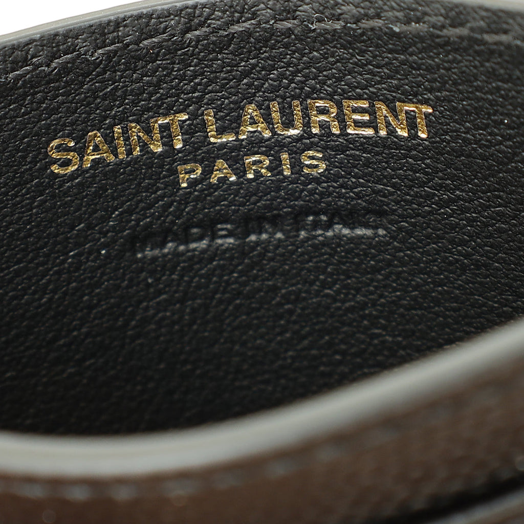 YSL Black Cassandre Matelasse Card Case