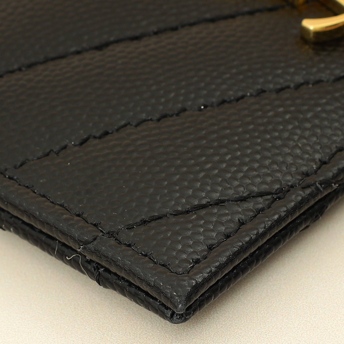 YSL Black Cassandre Matelasse Card Case