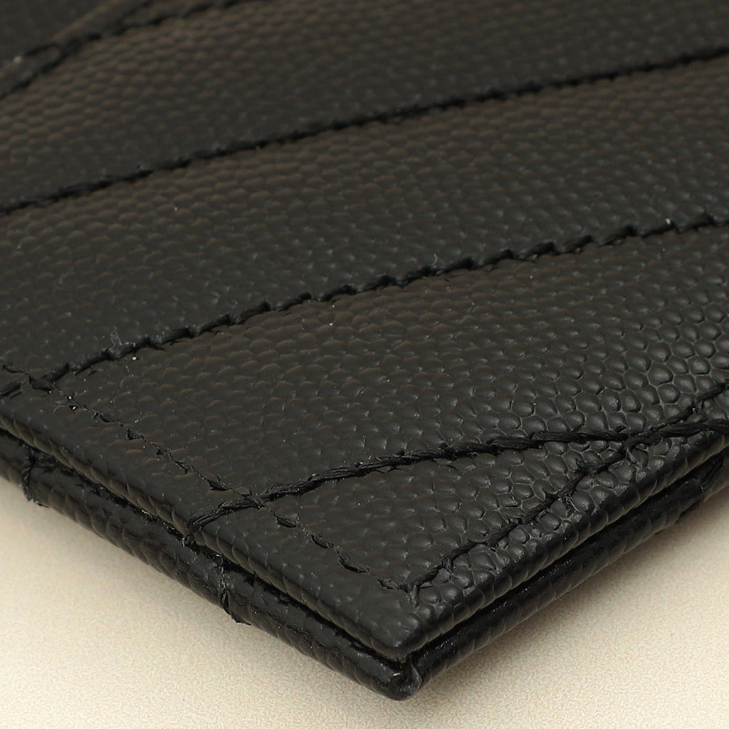 YSL Black Cassandre Matelasse Card Case