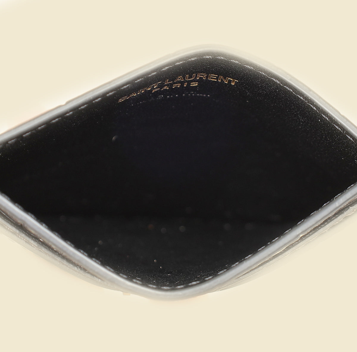 YSL Black Croco Embossed Cassandre Card Case