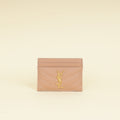 YSL Dust Rose Cassandre Matelasse Card Case