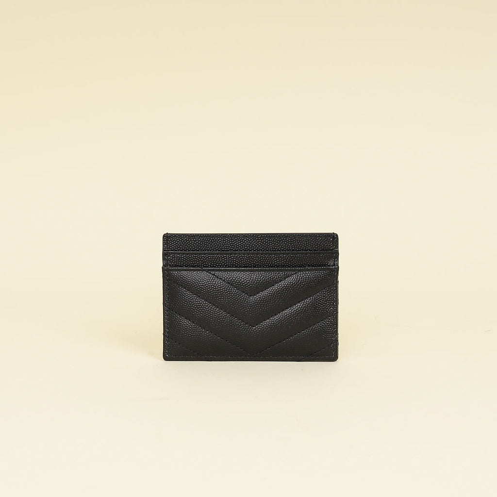 YSL Black Cassandre Matelasse Card Case