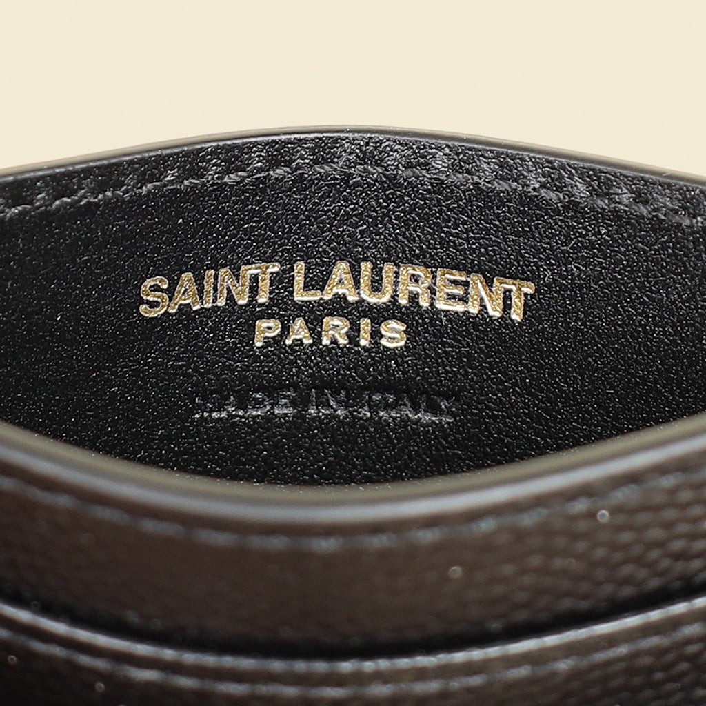 YSL Black Cassandre Matelasse Card Case