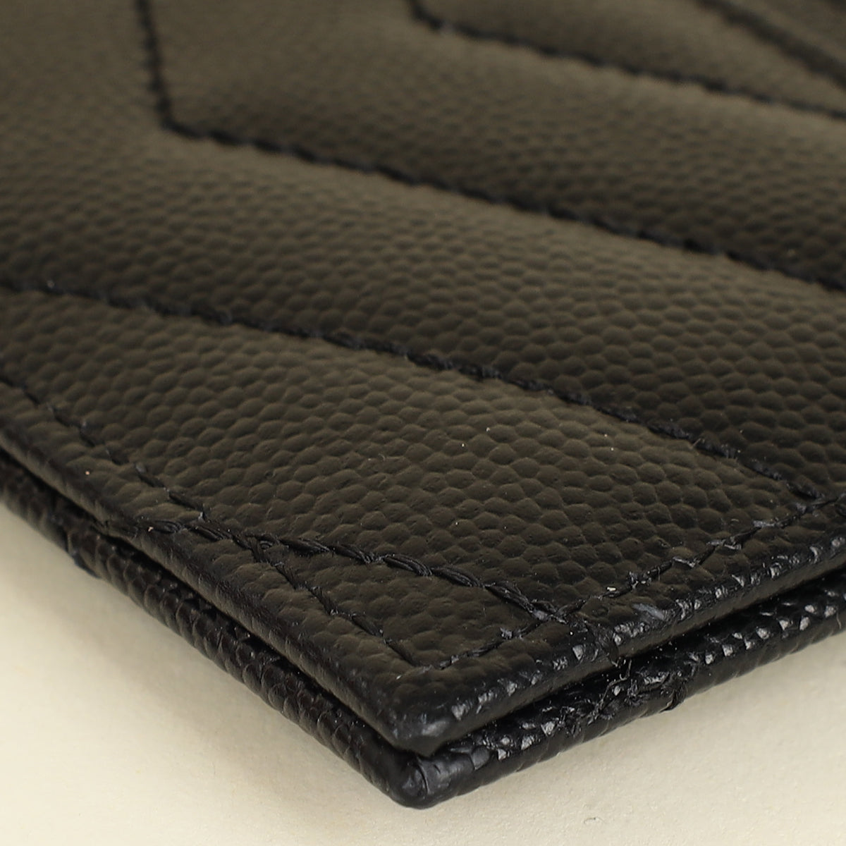 YSL Black Cassandre Matelasse Card Case